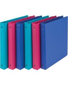 Samsill Value Storage 3-Ring Binder, 1in Round Rings, Recycled, Assorted