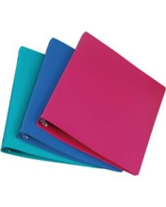 Samsill Lightweight Poly 1in Round Ring Binder - 1in Binder Capacity - Letter - 8 1/2in x 11in Sheet Size - Round Ring Fastener(s) - Poly - Assorted - 1.50 lb - Lightweight, Stain Resistant - 12 / Carton