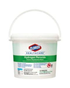 Clorox Healthcare Hydrogen Peroxide Disinfecting Wipes, 11in x 12in, Canister Of 185 Wipes