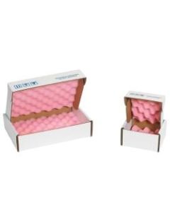Office Depot Brand Antistatic Foam Shippers, 9inH x 6inW x 3 1/4inD, Pink/White, Case Of 24