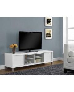 Monarch Specialties Euro-Style TV Stand For TVs Up To 70in, 20inH x 70inW x 18inD, White