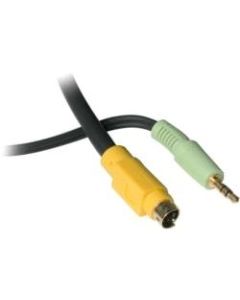 C2G 25ft Value Series Bi-Directional S-Video + 3.5mm Audio to RCA Audio/Video Cable - S-Video Male, Mini-phone Male, RCA Male - 25ft - Black