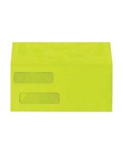LUX #10 Invoice Envelopes, Double-Window, Peel & Press Closure, Wasabi, Pack Of 500
