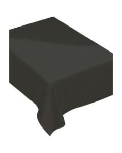 Amscan Rectangular Fabric Table Covers, 60in x 80in, Jet Black, Pack Of 2 Table Covers