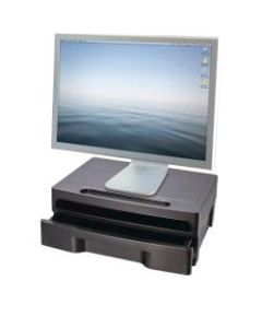 OIC Monitor Stand With Drawer, Black