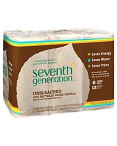 Seventh Generation 2-Ply Paper Towels, 100% Recycled, Natural, 120 Sheet Per Roll, Pack Of 24 Rolls