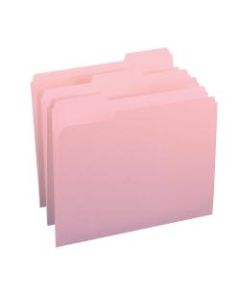Smead Color File Folders, Letter Size, 1/3 Cut, Pink, Box Of 100