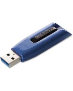 Verbatim 64GB Store "n Go V3 Max USB 3.0 Flash Drive - Blue - 64GB - Black, Blue