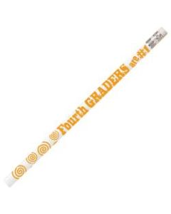 Musgrave Pencil Co. Motivational Pencils, 2.11 mm, #2 Lead, 4th Graders Are #1, Yellow/White, Pack Of 144