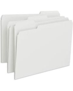 Smead Colored 1/3 Tab Cut Letter Recycled Top Tab File Folder - 8 1/2in x 11in - Top Tab Location - Assorted Position Tab Position - White - 10% - 100 / Box