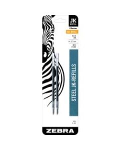 Zebra G-301 JK Gel Stainless Steel Pen Refills, 0.7 mm, Blue Ink, Pack Of 2