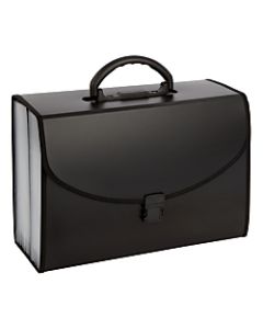 Office Depot Brand Expanding 21-Pocket File Case, Legal Size, Black