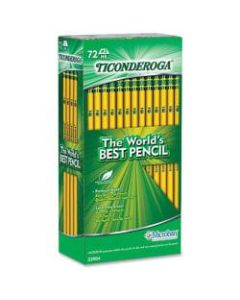 Ticonderoga #2 Pencils, #2 Lead, Soft, Pack of 72
