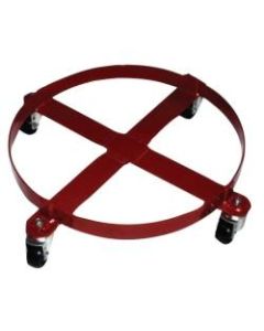 Welded Drum Dolly, 4-Wheel, 800 lb, 6-1/4 in h x 30-1/2 in w