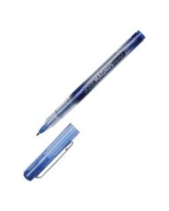 SKILCRAFT AbilityOne Free Ink Rollerball Pens, Medium Point, 0.7 mm, Silver Barrel, Blue Ink, Pack Of 12 Pens