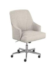 Serta Leighton Mid-Back Office Chair, Light Gray/Chrome
