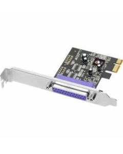 SIIG 1-port PCI Express Parallel Adapter - 1 Pack - Dual-profile Plug-in Card - PCI Express x1 - PC