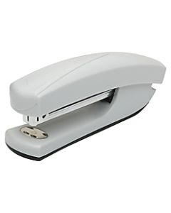 SKILCRAFT Light-Duty Standard Full-Strip Ergonomic Desktop Stapler, Light Gray