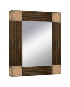 PTM Images Framed Mirror, Accent, 20inH x 16inW, Natural Black