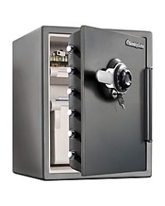 SentrySafe Water-Resistant Combination Fire Safe, 125 Lb, 2 Cu Ft, Gunmetal