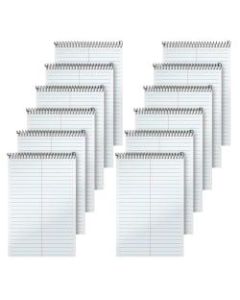 TOPS Second Nature Steno Books, 6in x 9in, Gregg Ruled, 80 Sheets, 30% Recycled, White, Pack Of 12