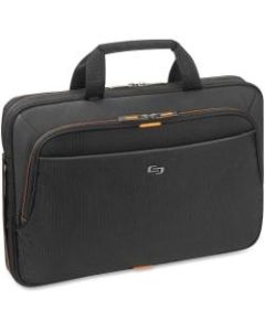 Solo Ace Slim Briefcase For 15.6in Laptops, Black/Orange