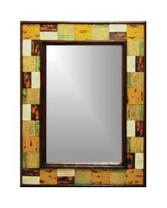 PTM Images Framed Mirror, Brickwork Wood, 42 1/2inH x 30 1/2inW, Multicolor