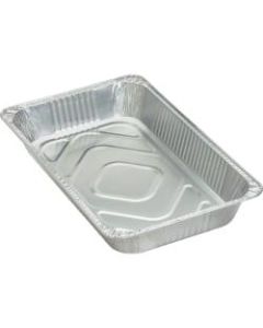 Genuine Joe Full-size Disposable Aluminum Pan - 8.8 quart Pan - Aluminum - Cooking, Serving - Disposable - Silver - 50 Piece(s) / Carton