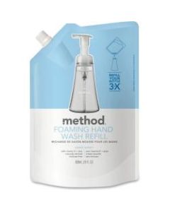 Method Sweet Water Foam Hand Wash Refill - Sweet Water Scent - 28 fl oz (828.1 mL) - Hand - Clear - Triclosan-free - 6 / Carton