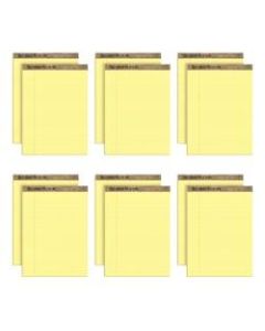 TOPS Second Nature 50% Recycled Writing Pads, 8 1/2in x 11 3/4in, Legal Ruled, 50 Sheets, Canary, Pack Of 12 Pads