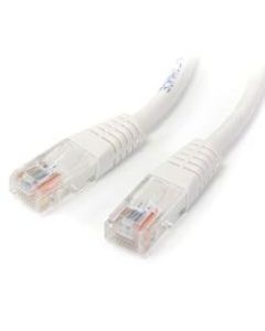 StarTech.com 25 ft White Molded Cat5e UTP Patch Cable - Category 5e - 25 ft - 1 x RJ-45 Male - 1 x RJ-45 Male - White