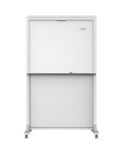 Quartet Motion Magnetic Dual Track Mobile Dry-Erase Whiteboard Easel, 34in 40 1/2in, Aluminum Frame With Silver Finish