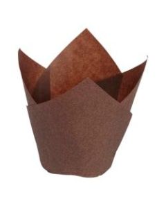 Hoffmaster Tulip Baking Cups, Small, Chocolate Brown, Case Of 2,500 Cups