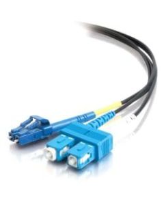 C2G-5m LC-SC 9/125 OS1 Duplex Singlemode Fiber Optic Cable (Plenum-Rated) - Black - 5m LC-SC 9/125 Duplex Single Mode OS2 Fiber Cable - Plenum CMP-Rated - Black - 16ft