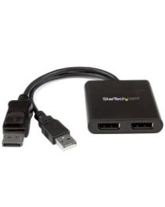 StarTech.com 2-Port Multi Monitor Adapter - DisplayPort 1.2 MST Hub - Dual 4K 30Hz or 1080p - Video Splitter for Windows Extended Desktop