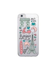 OTM Essentials Prints Series Phone Case For Apple iPhone 6/6s/7, Bonjour Paris Pink Mint