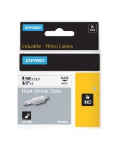 Rhino Heat Shrink Tube Label - 3/8in Width x 60in Length - Rectangle - Thermal Transfer - White - Polyolefin - 1 Each