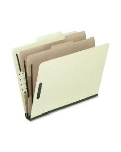 Oxford Pressboard Classification Folders, Legal Size, 2in Expansion, 2 Dividers, 30% Recycled, Gray/Green, Box Of 10