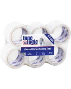 Tape Logic Carton-Sealing Tape, 3in Core, 3in x 55 Yd., White, Pack Of 6