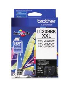 Brother Genuine LC209BK Super High Yield Black Ink Cartridge - Inkjet - Super High Yield - 2400 Pages - Black - 1 Each