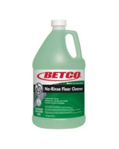 Betco BioActive Solutions No Rinse Floor Cleaner, Fresh Scent, 128 Oz, Light Green, Case of 4