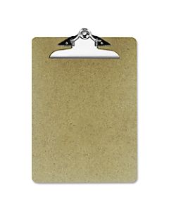 OIC 100% Recycled Hardboard Clipboard, Letter Size, 9in x 12 1/2in, Brown