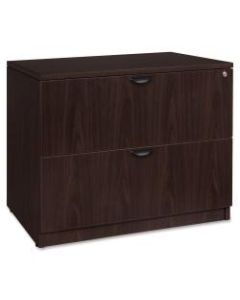 Lorell Prominence 2.0 36inW Lateral 2-Drawer File Cabinet, Espresso