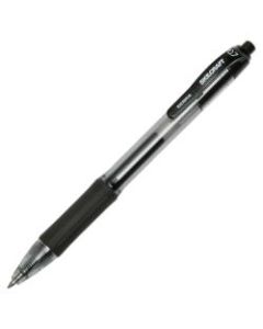 SKILCRAFT Zebra Gel-Ink Retractable Rollerball Pens, 0.7 mm, Medium Point, Black Barrel, Black Ink, Pack Of 12 (AbilityOne 7520-01-647-3133)