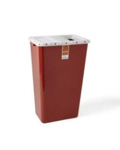 Medline Biohazard Containers, Slide Lid, 18 Gallons, Red, Pack Of 5