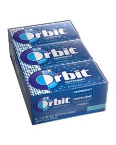 Orbit Gum, Peppermint, 0.95 Oz, Box Of 12