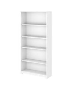 Bush Furniture Cabot 5 Shelf Bookcase, White, Standard Delivery