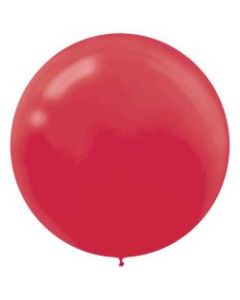Amscan 24in Latex Balloons, Apple Red, 4 Balloons Per Pack, Set Of 3 Packs