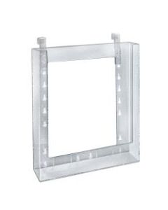 Azar Displays Styrene Letter-Size Brochure Holders, Hanging, 11 1/4inH x 9 1/8inW x 1 1/4inD, Clear, Pack Of 10