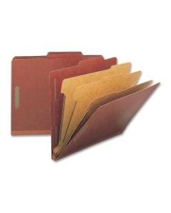 Nature Saver Classification Folders, Letter Size, 3 Partitions, 100% Recycled, Redrope, Box Of 10